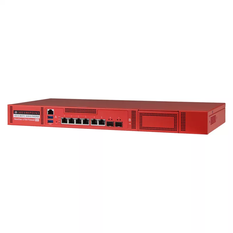 Securepoint RC300S G5 Security UTM Appliance, 13 Gbit/s, 1,5 Gbit/s, 100 Benutzer, AES, Kabelgebunden, RJ-45