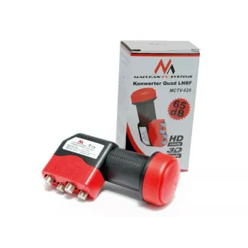 LNB QUAD MACLEAN MCTV-629 65 dB – Satelliten-LNB mit vier Ausgängen, niedrige Rauschzahl