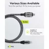 Goobay 70752 USB-C 3.1 auf RJ45 Ethernet-Kabel, Cat6 F/UTP, 5 m, schwarz/silber