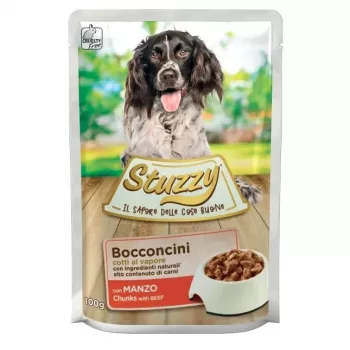 STUZZY Stückchen mit Rindfleisch - Nassfutter für Hunde - 100 g