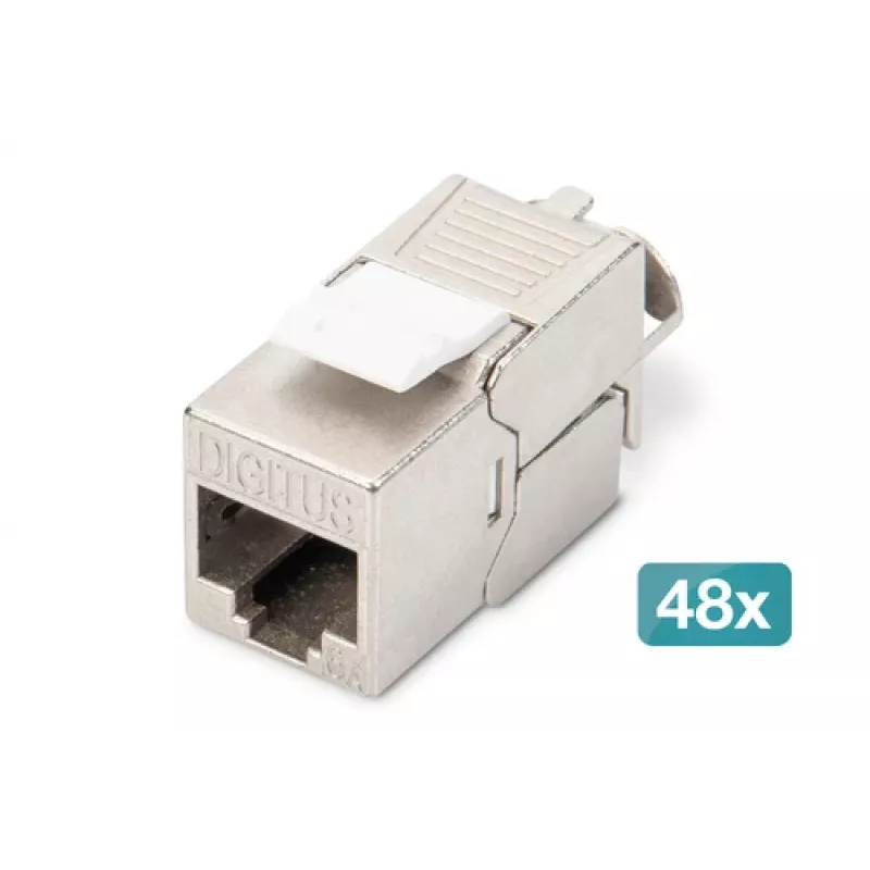 Digitus CAT 6A Keystone Modul geschirmt werkzeugfrei Modul 48 Stück