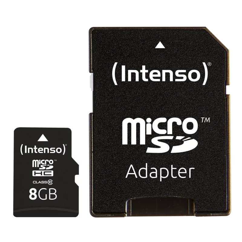 MEMORY MICRO SDHC 8GB C10/W/ADAPTER 3413460 INTENSO