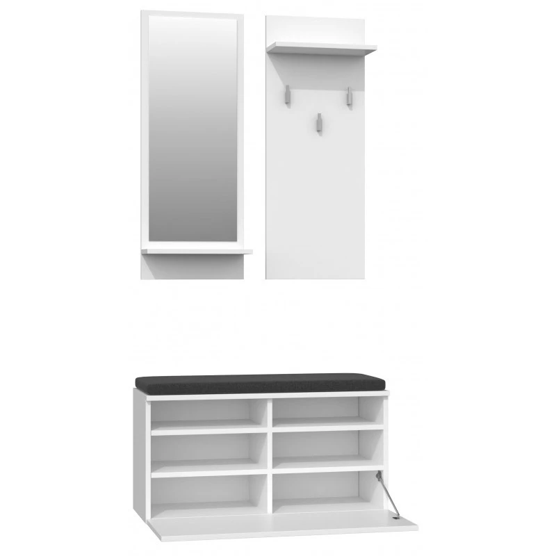 Flurschrank Topeshop GAR RIVA BIEL Weiß 1 Drehtür