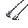 USB‑C-Kabel Unitek C14147ABK01 90°–90° PD 100W 0,5 m, abgewinkelt-zu-abgewinkelt, schwarz