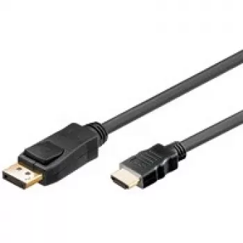 Goobay 1m DP/HDMI DisplayPort-Kabel Schwarz 1m Anschluss 1 DisplayPort Anschluss 2 HDMI