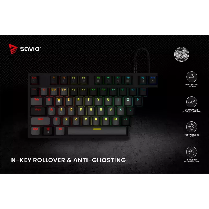 Mechanische Tastatur RGB Tempest X2 Outemu Blue Savio Savgk-tempest X2 Bl