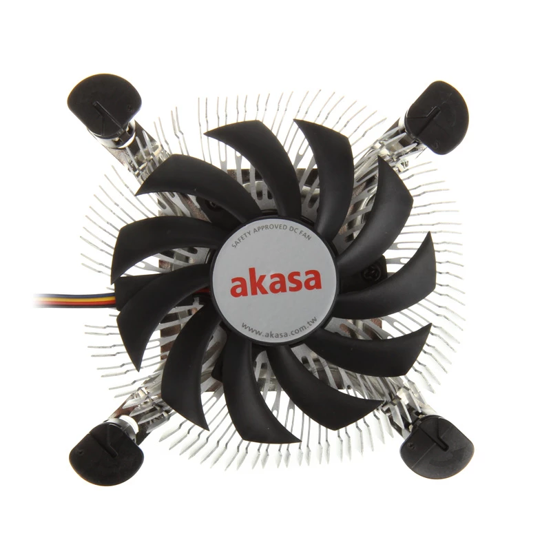 Akasa AK-CC7122BP01 Low-Profile-CPU-Kühler, LGA775/LGA1156/LGA1155, Aluminium, 75 mm