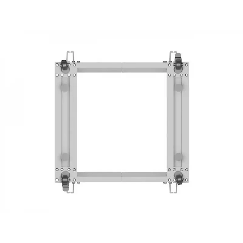 Rack 19 9U 600x600-1100 verstellbar grau
