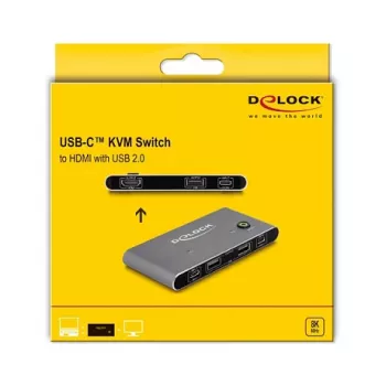 KVM-Switch DeLOCK 11486 USB HDMI 8K Ultra HD 144 Hz