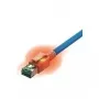 EasyLan DualBoot LED Patchkabel RJ45 S/FTP Cat.6A (Klasse EA) - mit saCon-Stecker - LSOH - blau - 10 m