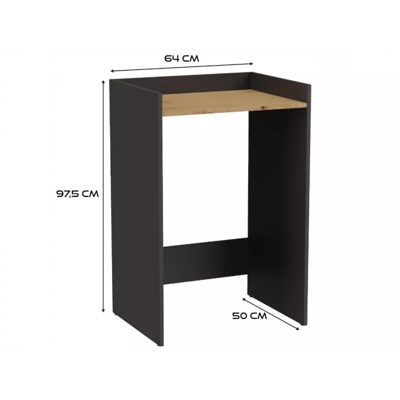 Top e Shop POLA Waschraum-Schrank für Waschmaschine – Anthrazit / Artisan Eiche