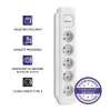 Power Extension Qoltec 50276 1,8 m 5 AC-Steckdosen Innenbereich Weiß