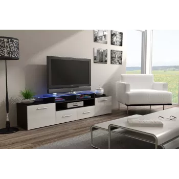 Cama TV-Ständer EVORA 200 wenge/weiß glänzend