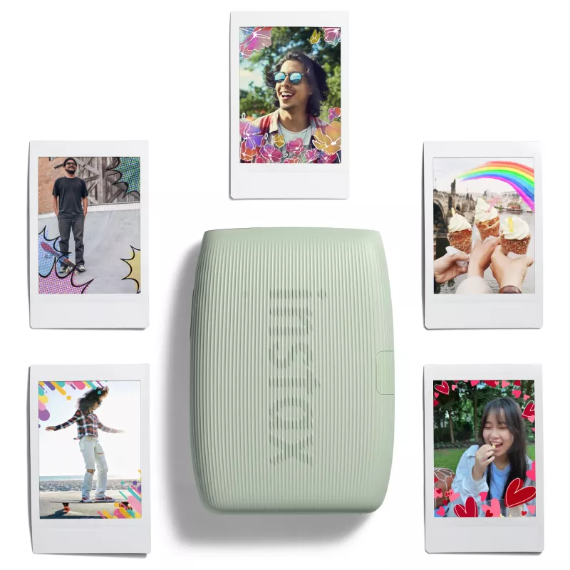 Fujifilm instax mini Link 3 EX D 16832156 Drucker, 800 x 600 DPI, Drucke 6,2 x 4,6 cm, Bluetooth, Salbeigrün