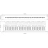 Alantec PK013 Patchpanel 19" 1U, 24x RJ-45, Cat5e UTP, LSA, mit Ablage, schwarz