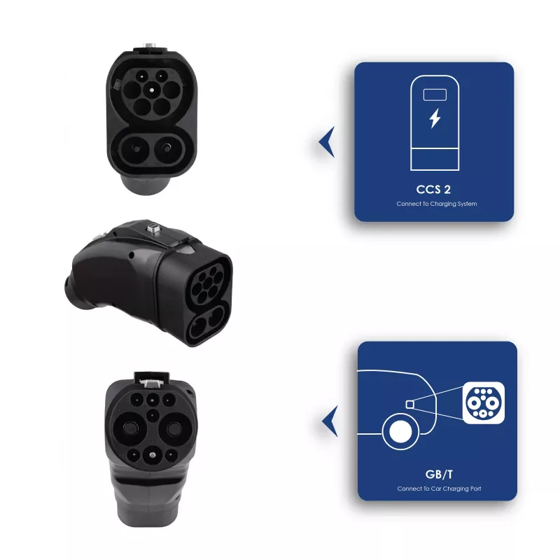 Akyga AK-SC-E20 CCS2 auf GB/T DC-Ladeadapter 1000V 250A Schwarz