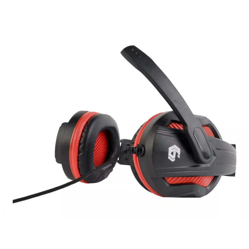 Kabelgebundenes Gaming-Headset GEMBIRD GHS-03 — 20–20000 Hz, 2 m Kabel, 250 g, schwarz/rot