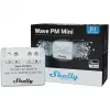 Shelly Qubino Wave PM Mini intelligenter Schalter, 1 Kanal, Unterputz, Z-Wave, kabellos, 110–240 V AC / 24–30 V DC, grau