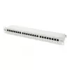 DIGITUS DN-91624S 24-Port Cat6 geschirmtes Patchpanel, 1 HE 19 Zoll, Grau