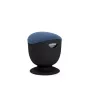 Up Up Seul ergonomischer Balancehocker Schwarz, D47 Blauer Stoff