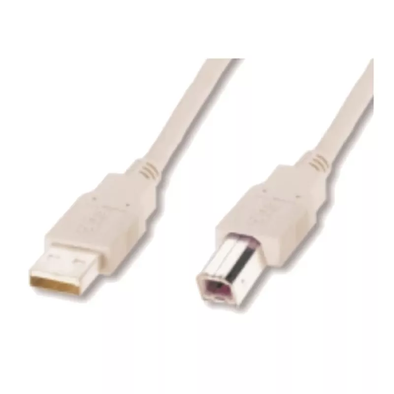 5M USB 2.0 Kabel A-B / M-M Grau Classic