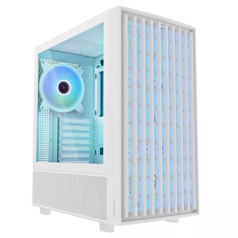 MODECOM BREEZE ARGB Flow MIDI PC-Gehäuse, ATX, USB 3.0 ×2 + USB-C, weiß
