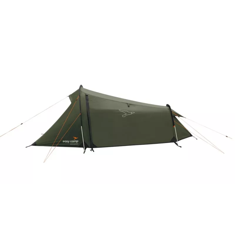 Tunnelzelt easy camp Sarek 1 (dunkelgrün/orange, 2025) — Einpersonen-Tunneldesign