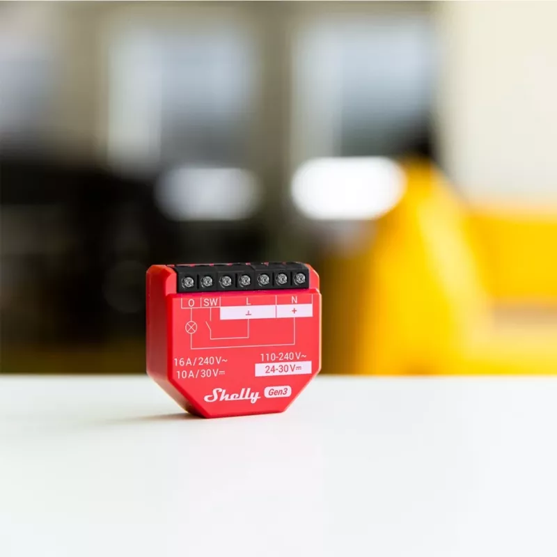 Shelly 1PM Gen3 WLAN-/Bluetooth-Relais, 16 A, mit Leistungsmessung
