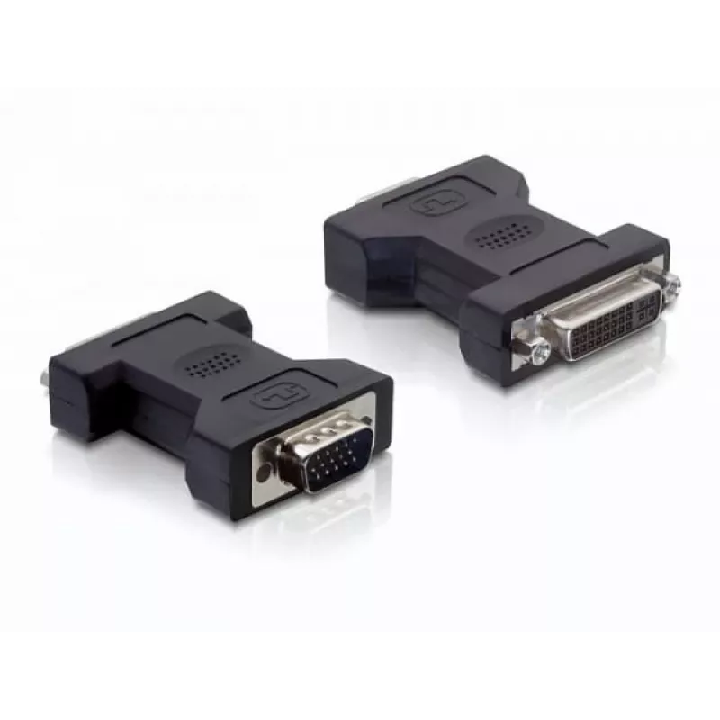 Delock - VGA-Adapter - DVI-I (W) auf HD-15 (VGA) (M) - Rändelschrauben (65017)