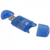 Titanum TA101B externer Kartenleser, USB 2.0, MicroSDHC/miniSD/MMC/SD/SDHC, blau
