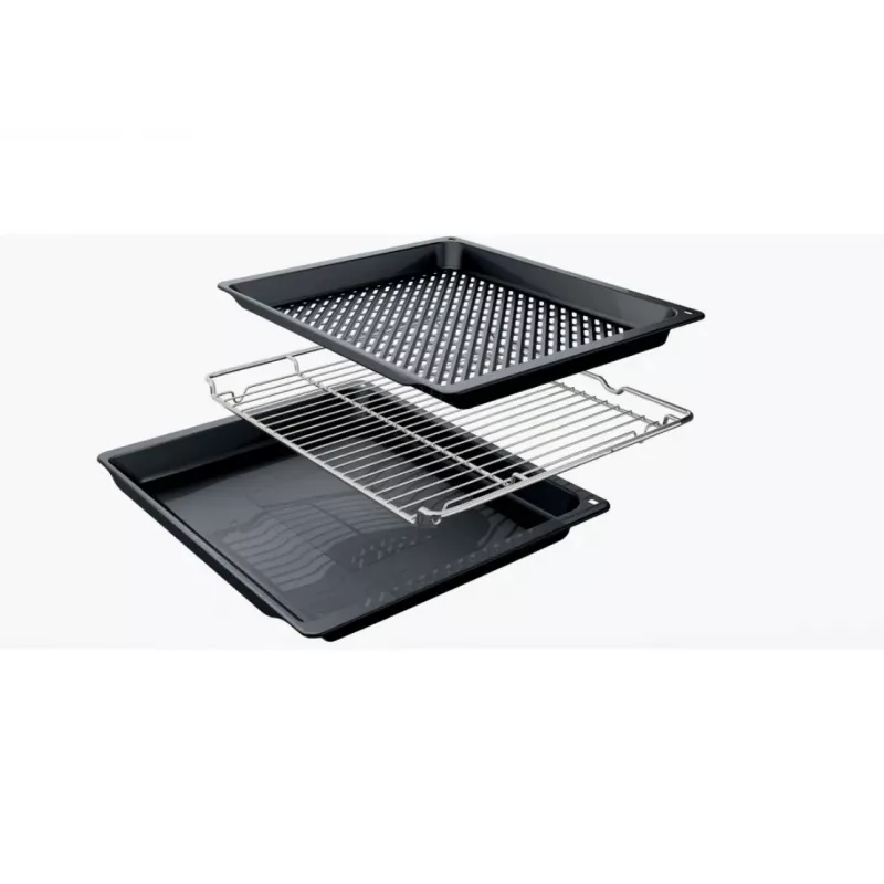 Einbau-Elektro-Backofen Bosch HBG537FB4 mit 71 L Fassungsvermögen, 4D-Heißluft, EcoClean, Grill, Thermometer