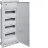 Hager Volta VU48NE Unterputz-Verteiler, 4 Reihen, 48 Module, IP30, Metalltür, 348×755,5×98 mm, weiß