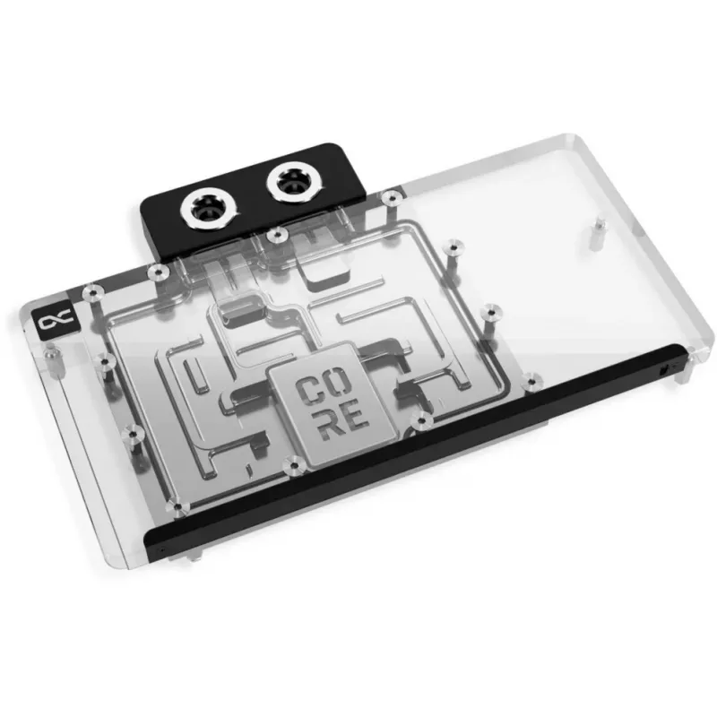 Alphacool Core RX 9070 XT Aorus Elite GPU-Wasserkühler mit Backplate, transparent/chrom (14780)