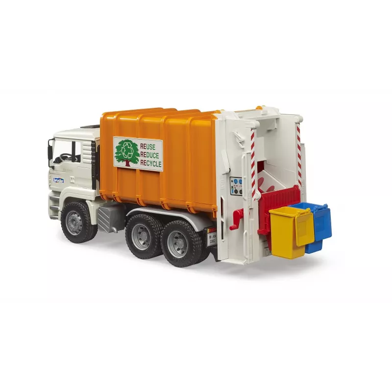 Bruder 02772 MAN TGA Müll-LKW Hecklader, Spielzeugfahrzeug