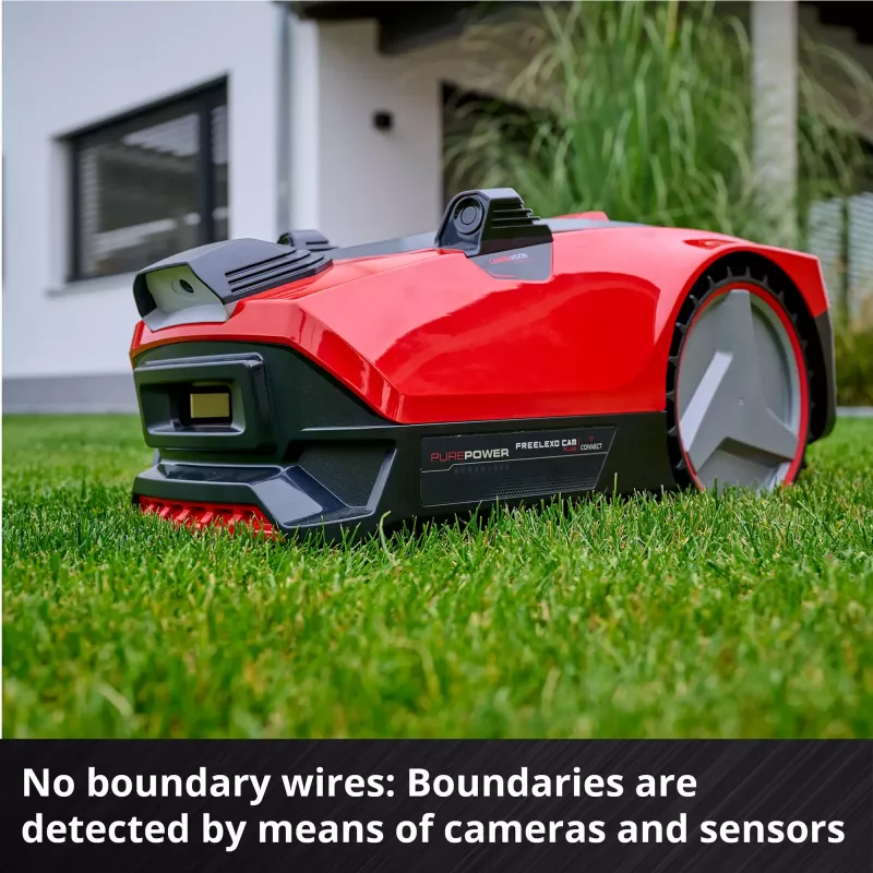 Power X-Change Rasenroboter FREELEXO CAM PLUS 600 (Rot/Schwarz, Li-Ion Battery Plus 4,0Ah, Kamera + Sensor)