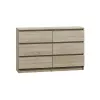Kommode Top e Shop M6 120 SON 2x3, Eiche, 6 Schubladen, 1200×300×770 mm