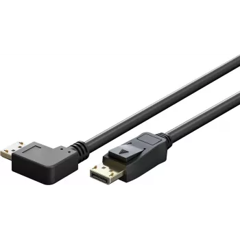 Goobay DisplayPort 2.1 Kabel, gewinkelt, 1 m, 8K 144 Hz, 54 Gbit/s