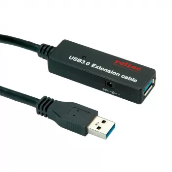 USB-Kabel ROLINE 12.04.1070 USB 3.2 Gen 1 10 m Schwarz