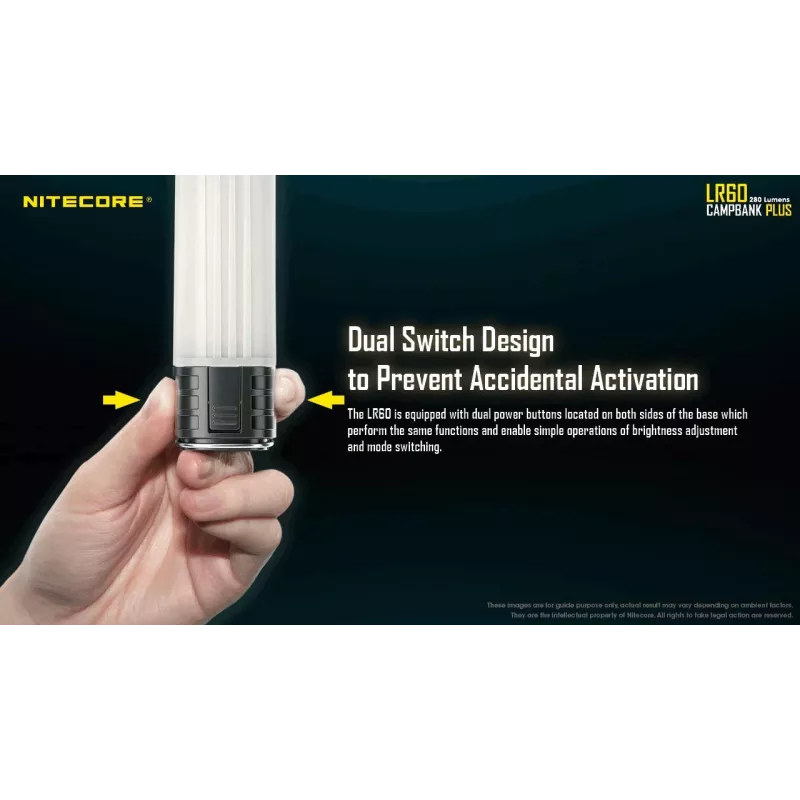 Batteriebetriebene Campinglaterne Nitecore LR60 280 lm USB C
