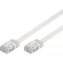 Wentronic Goobay CAT 5e Flach-Patchkabel, U/UTP, Weiß, 15 m - CCA Kupfer-Mix (93364)