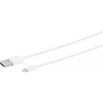Lightning-Kabel S/CONN 14-12048 5m Weiß USB A Stecker