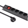 Qoltec Aluminium-PDU für RACK | 16A | 16 x Schuko | Vertikal | 1,8 m