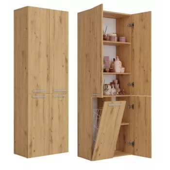 Topeshop NEL 1K DD ART KPL Badezimmerschrank Eiche