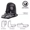 XD Design Bobby Hero Small P705.701 Anti-Diebstahl-Rucksack, 13,3-Zoll-Laptop, 12,9-Zoll-Tablet, 10,5 l, PET, Schwarz