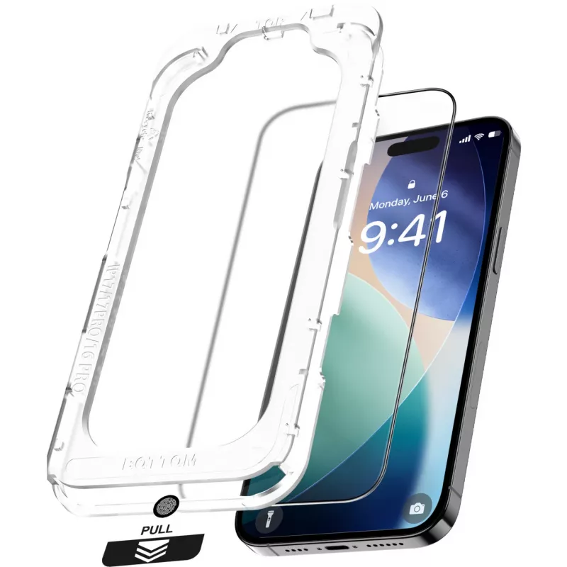 Nevox NEVOGLASS 3D 2550 Schutzglas für iPhone 17 Air, mit Easy App, transparent