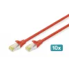 Digitus DK-1644-A-020-R-10 CAT 6A S/FTP Patchkabel 2 m, Rot, 10er-Pack