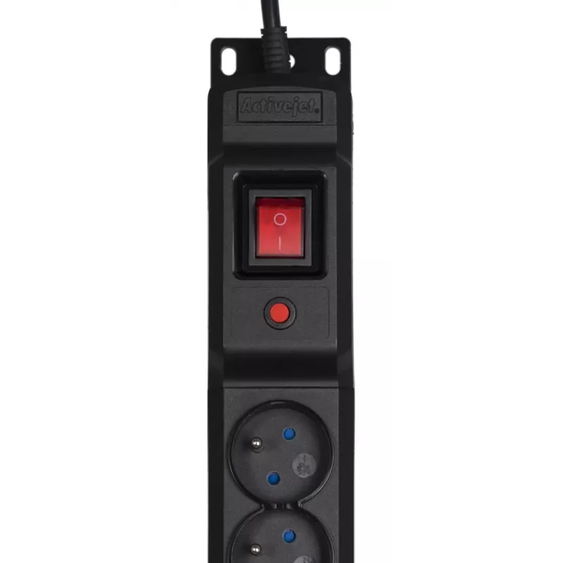 Activejet COMBO 12-fach-Steckdosenleiste 5 m schwarz