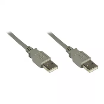 GoodConnections Verbindungskabel USB 2.0 Stecker A auf Stecker A, Grau, 0,5 m