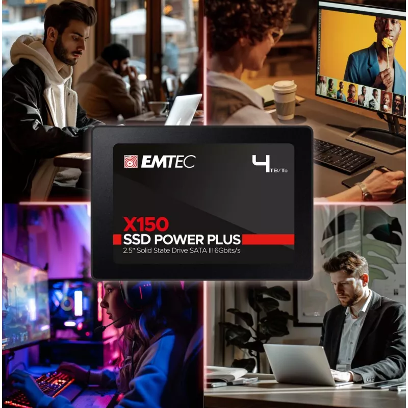 SSD-Festplatte Emtec X150 4 TB 2,5 Zoll SATA III 3D NAND Modell ECSSD4TX150