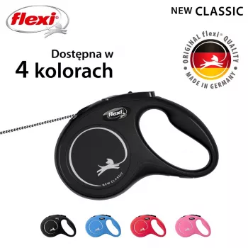 Flexi neu CLASSIC 8 m Schwarze Hundeleine mit Rollmechanismus